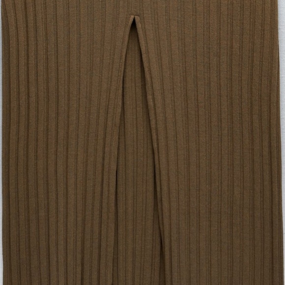 ZARA 2pcs Slit Ribbed Tunic Dress + Flared Ribbed Pants Coord Set BNWT - Picture 2 of 5